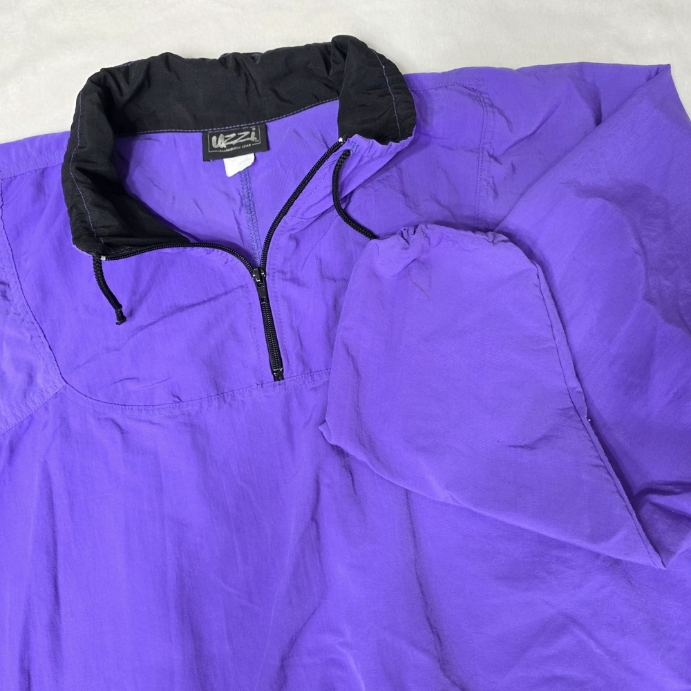Vintage 90s Uzzi Amphibious Gear ¼ Zip L/XL Purple Pullover Rain‎ Windbreaker